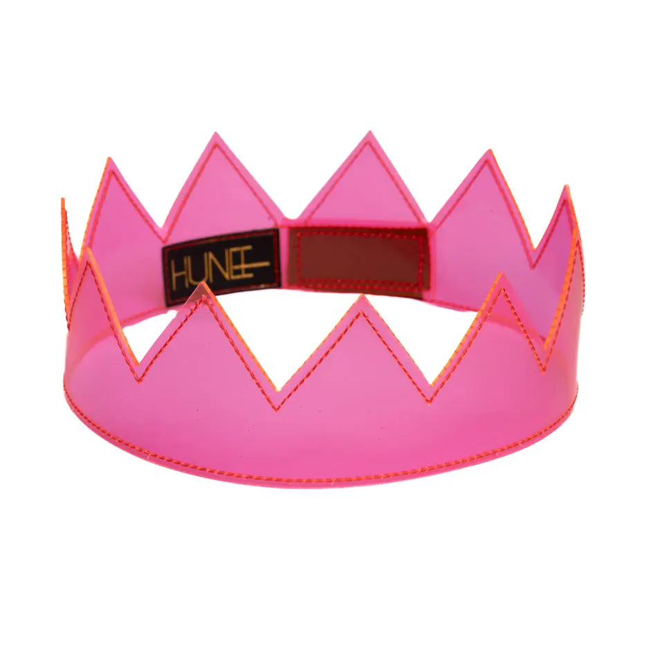 Clear Vinyl Crowns Available in Multiple Colors - Adjustable for all head sizes