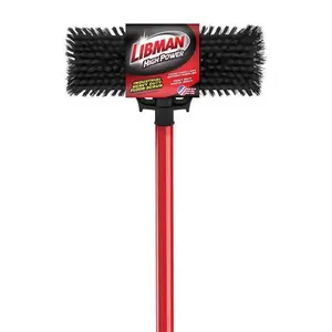 Libman  13.5 in. Steel Handle Heavy Duty Scrub Brush , Black & Red - Pack of 4