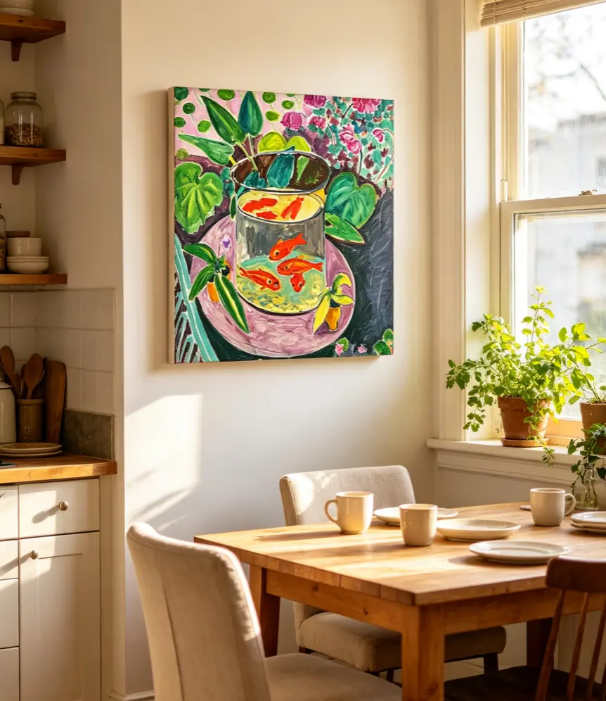 Henri Matisse Goldfish Print, Mid Century Modern Nature Wall Art 6