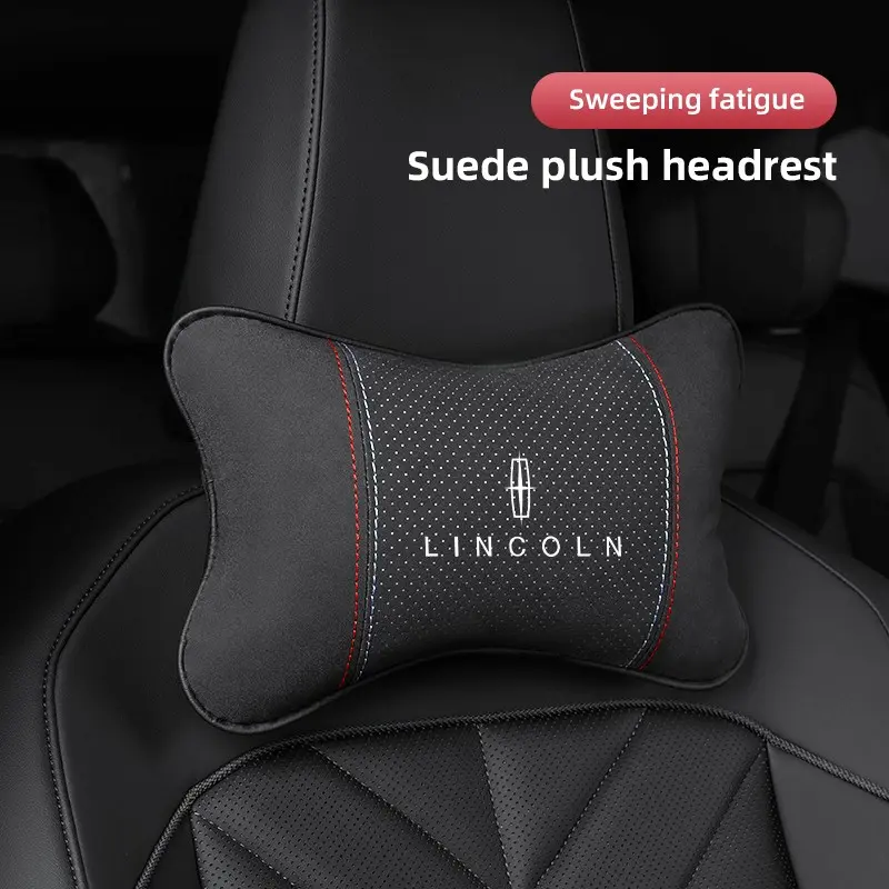 VVHOOY 2 Pack Car Headrest Pillow PU Leather Neck Support Adjustable