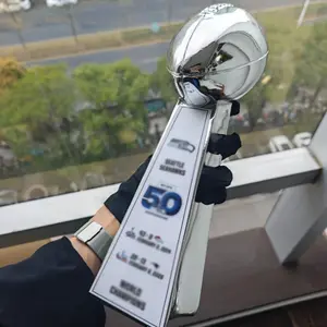 2026 Seattle Football Vince Lombardi Style Super Bowl Trophy, Resin Collectible Replica, Sports Memorabilia, Gift Idea