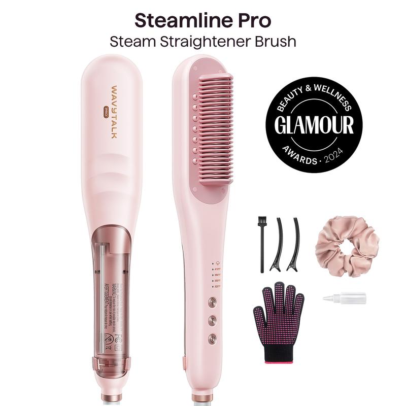 Wavytalk Steamline Pro Steam Hair Straightener Brush Hair Straightening - TikTok Shop
