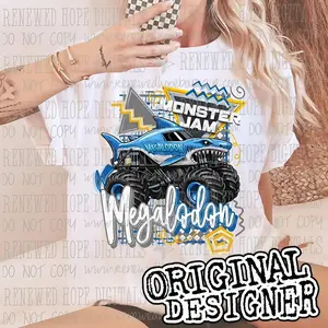 Youth and Adult Monster Jam Megalodon Truck T-Shirt Monster Truck Show Graphic Tee Monster Truck Event Fan Gift, Racing Events, Monster Jam shirt, Monster Truck shirt, Monster Truck Fan Gift, Youth clothing, summer outfit