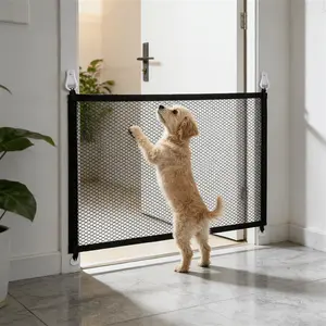 Pet Fence / Pet Gate / No Drilling Required, Extendable, Universal Indoor and Outdoor Pet Barrier for Cats and Dogs, Portable Space-Saving Design,