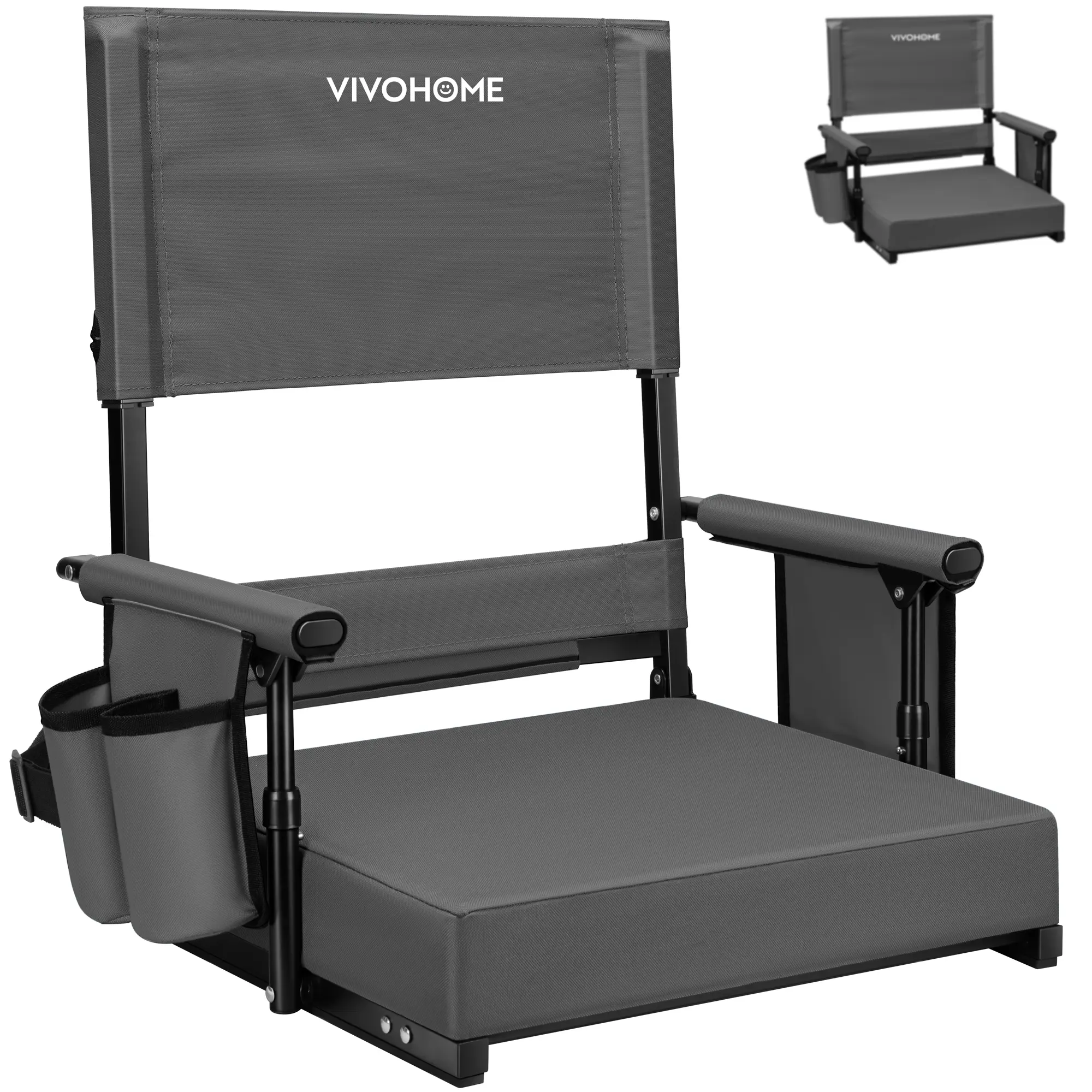 Adjustable Back - Gray - 1 Pack