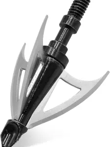 6/12 Pack 120 Grain Fixed Blade Arrowhead Stainless Steel Archery Broadheads Screw in Hunting Arrow Tips for Compound Bow, Recurve Bow