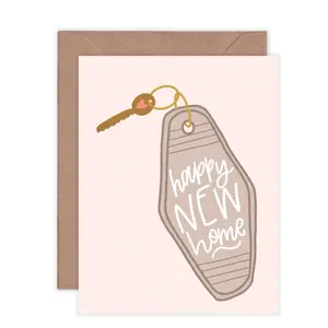 Happy New Home Keys Greeting Card for Housewarming Parties and New Home Gifts