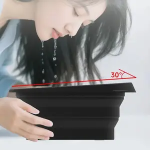 Foldable Silicone Ice Pack Bowl with Removable Tray & Ergonomic Edges, Portable Cooling Relaxation Basin for Skincare & Travel Use