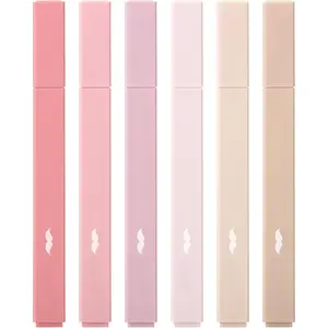 - Aesthetic Highlighters, 6 count, Chisel Tip,  Colors, No Bleed  Highlighter Pastel, Highlighters Assorted Colors, Pastel Highlighter Set, Cute Highlighters