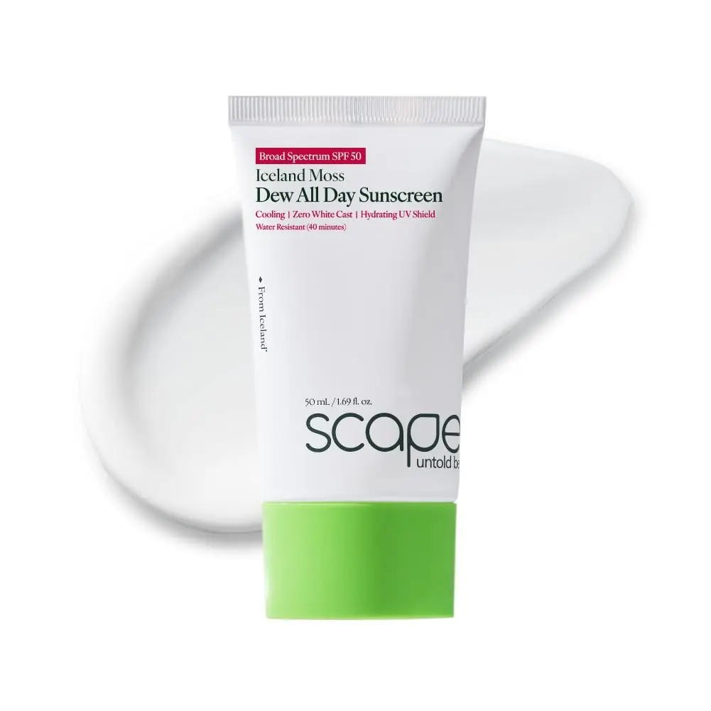 Iceland Moss Dew Sunscreen SPF 50 | Korean Lightweight Airy Sunscreen Texture | Cooling, Hydrating for Sensitive Skin | No White Cast 50 ml / 1.69 fl. oz.