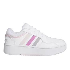 adidas Womens Hoops 3.0 Bold Lace Up Sneakers Shoes Casual - White