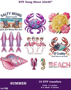 Faux Rhinestone Summer DTF Gang Sheet