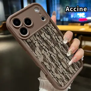 Compatible for  iPhone 17 Pro Max 16 Plus 15 14 13 12 11 XR Air E Phone Case Wood Grain Camouflage Soft TPU Anti-Slip Rugged Durable Phone Cover for Boy