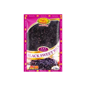 Dragonfly Brand Thai Black Sticky Rice for Porridge & Grains - 2.27kg (5 lbs) - Premium Glutinous Rice for Authentic Asian Cooking