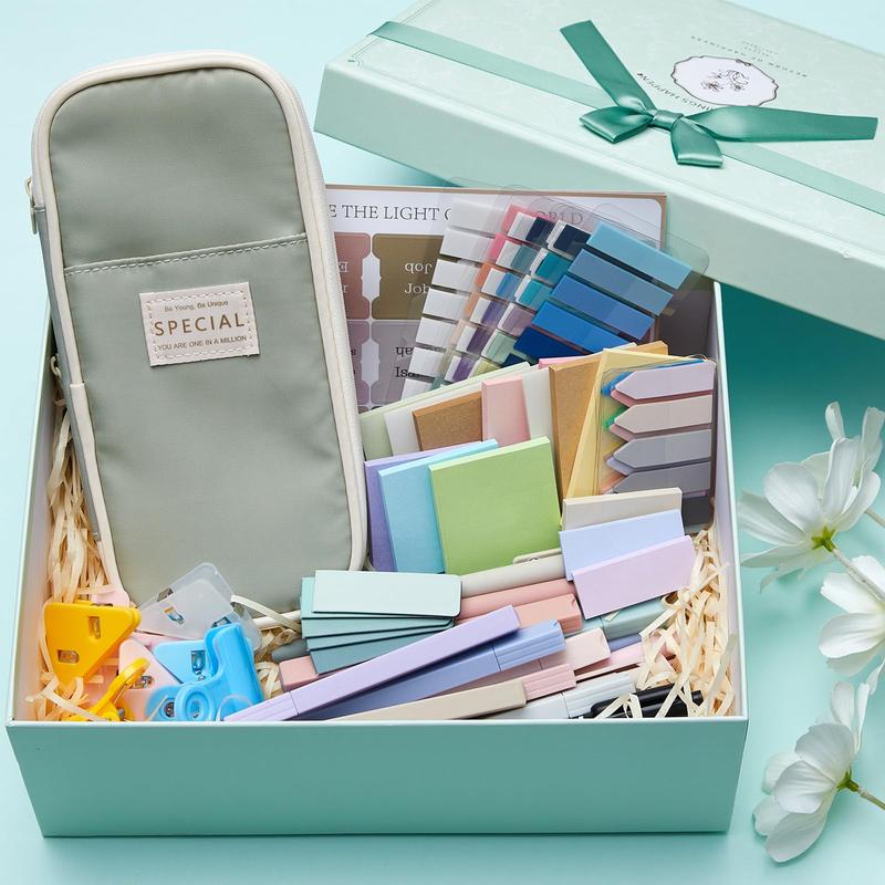 73pack Bible Journaling Kit for Christian with Pencil Case Highlighters Marker Gel Sticky Note Index Labels Pens Tabs Clips Aesthetic Annotation Kit for Bible Study, Bible Study Supplies School Stationery Easter Gift for Christian Women Teenagers Student