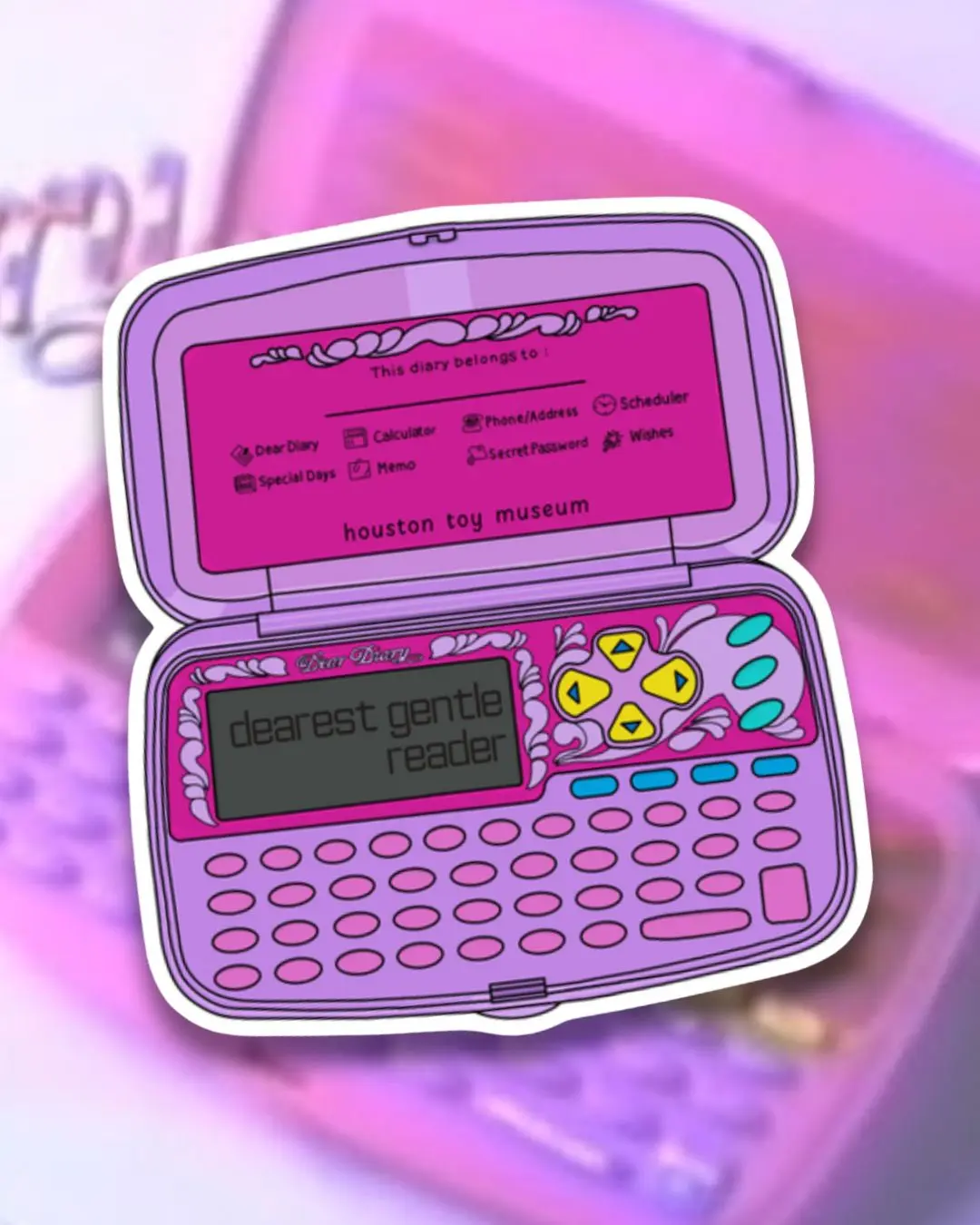 90s Electronic Diary Vinyl Sticker