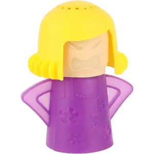 Angry Mama Microwave Cleaner, Microwave Oven Steam Cleaner, Angry Mom Steamer Cleaning Crud Easily in Minutes, Steam Cleans and Disinfects with Vinegar and Water for Kitchen