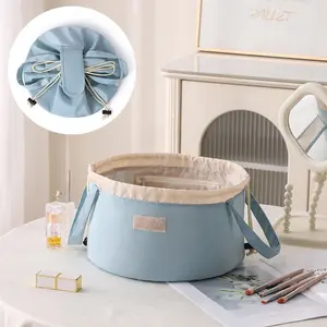 Large-capacity portable drawstring makeup bag storage bag, travel toiletry bag, fashionable makeup storage bag, Travel Cosmetic Bag