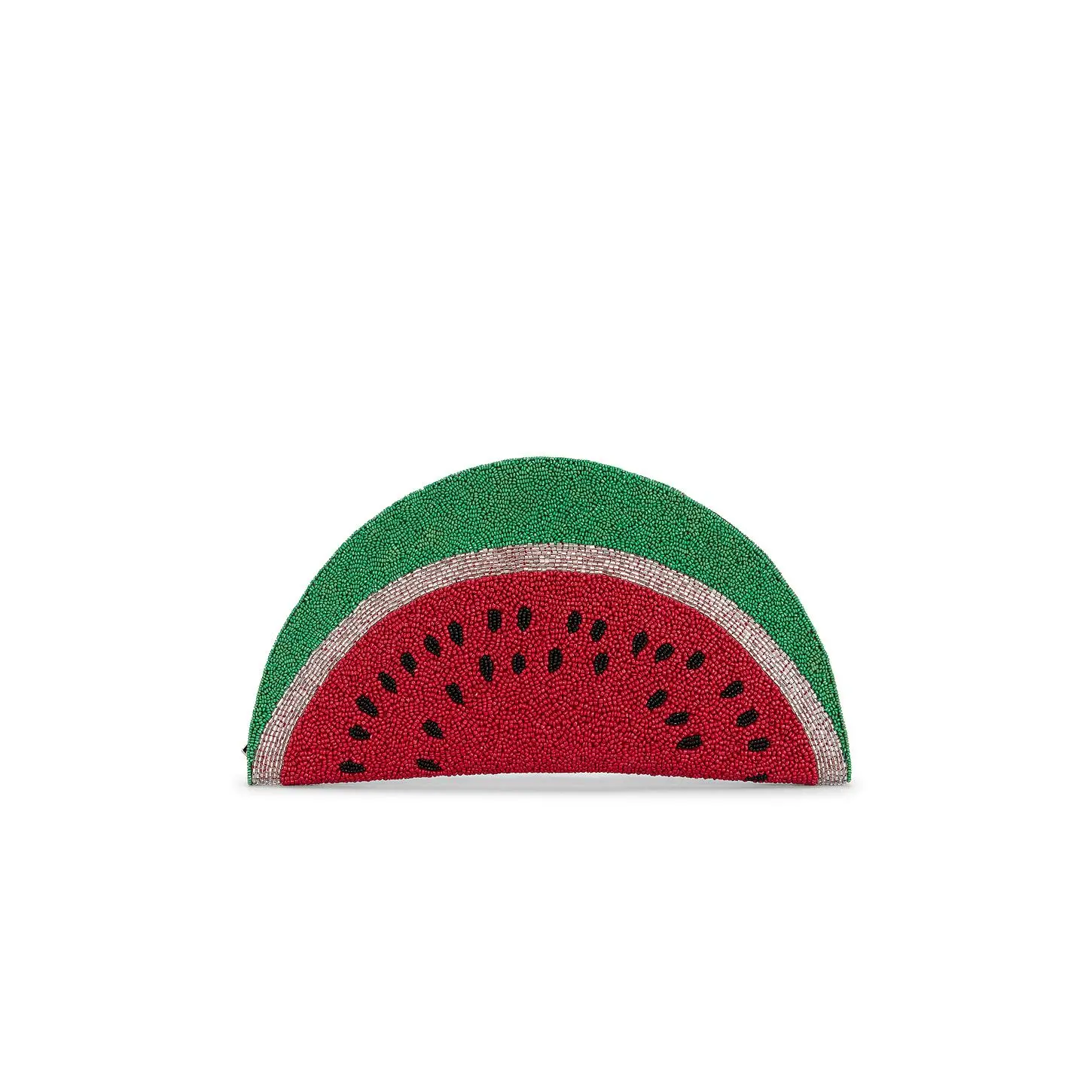 SIMONMILLER Beaded Lune Clutch in Watermelon