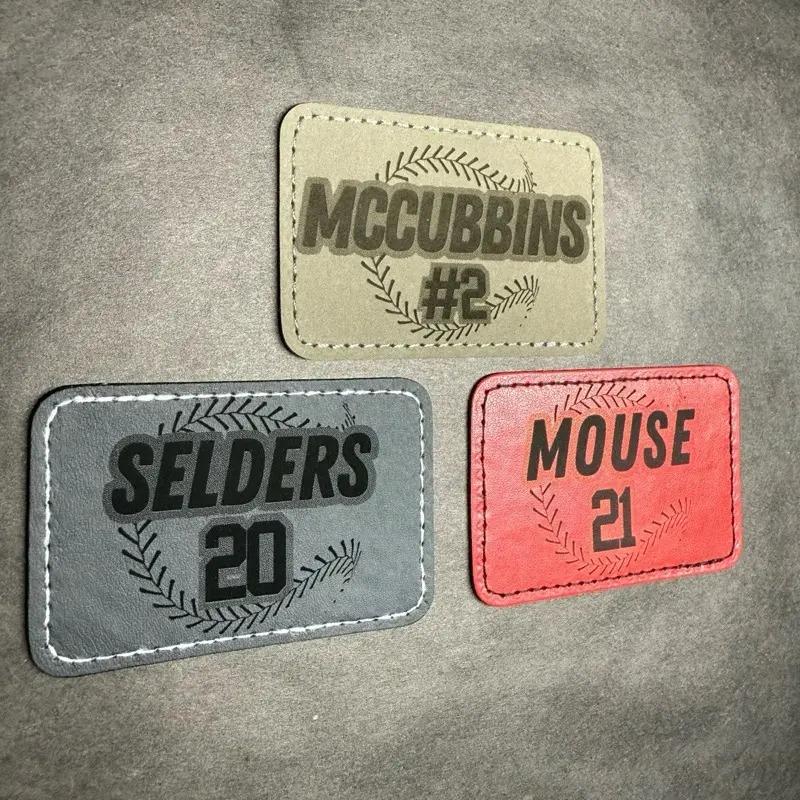 Baseball name Velcro bag patch 3x2 Baseball name Velcro bag patch 3x2