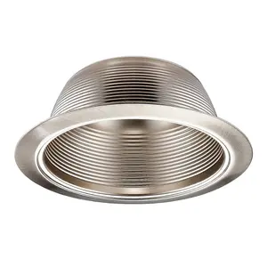 TORCHSTAR 6" Stepped Baffle with Detachable Trim - Satin Nickel
