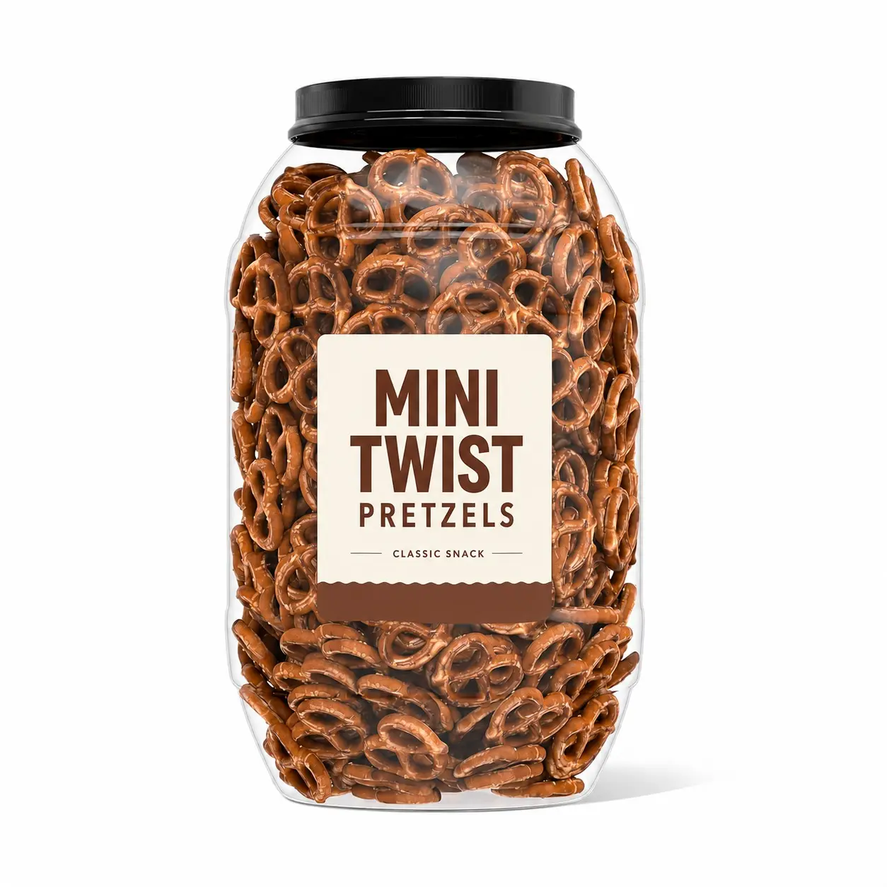 Mini Twist Pretzels, Classic Crunchy Salty Baked Snack (40 oz)