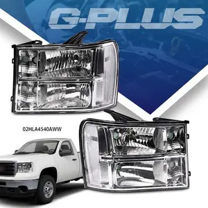 Clear Headlights Headlamps Fit For 2007-2013 GMC Sierra 1500 2500HD 3500HD