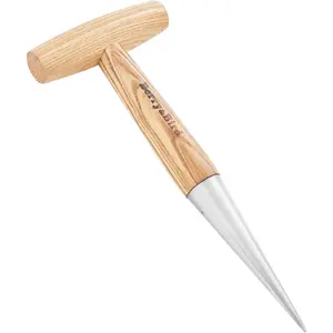 Hand Dibber, Stainless Steel Sow Dibbler with  Handle, Garden Hole Punch Dibbler Tool for Planting Seeds & Bulbs, Hand Held Bulb Planter for Planting  Tulips, Daffodils, Dahlias