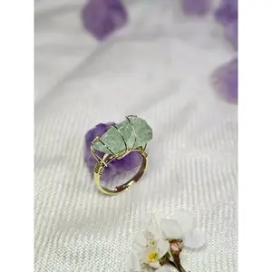 Fluorite Wire-Wrapped Ring – Clarity, Focus & Inner Peace