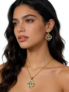 Elegant Floral Design Jewelry Set, Copper Chain Material, Perfect Gift for Women, Ideal for All Occasions, No Choking Hazard