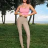 Fanka PowerBand Resistance Leggings - Women's Reversible Solid Color Athleisure Fitness Bottoms, Breathable Sporty Skinny Sports Wear for Workout, Yoga, Athleisure Fitness Leggings, Breathable Sporty Bottoms,summerwins