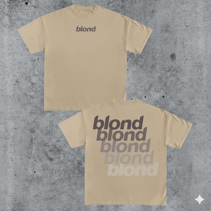 Vintage Frank Ocean Blonde Sand T-Shirt - Minimalist Blond Gradient Graphic Tee - Vintage Aesthetic Music Merch - Retro Sand Oversized Streetwear Shirt