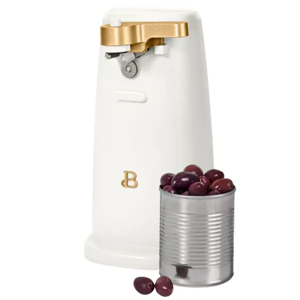 Electric Can Opener, Easy-Prep, Automatic Can Opener, White, Kitchen Countertop Appliance