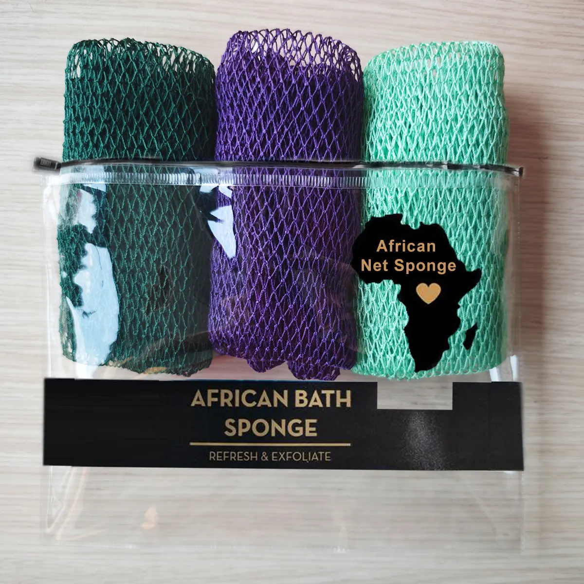 3 PCS Authentic African Exfoliating Net Bath Sponge - TikTok Shop