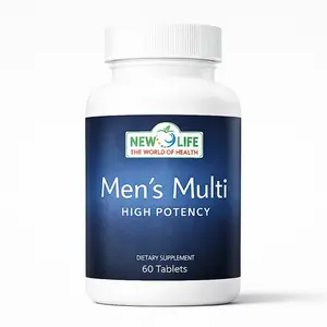 New Life Men's Multi High Potency Vitamins, GMO-Free Nutrition Supplement - 60 Tablets for Energy Boost, Daily Health & Fitness Support