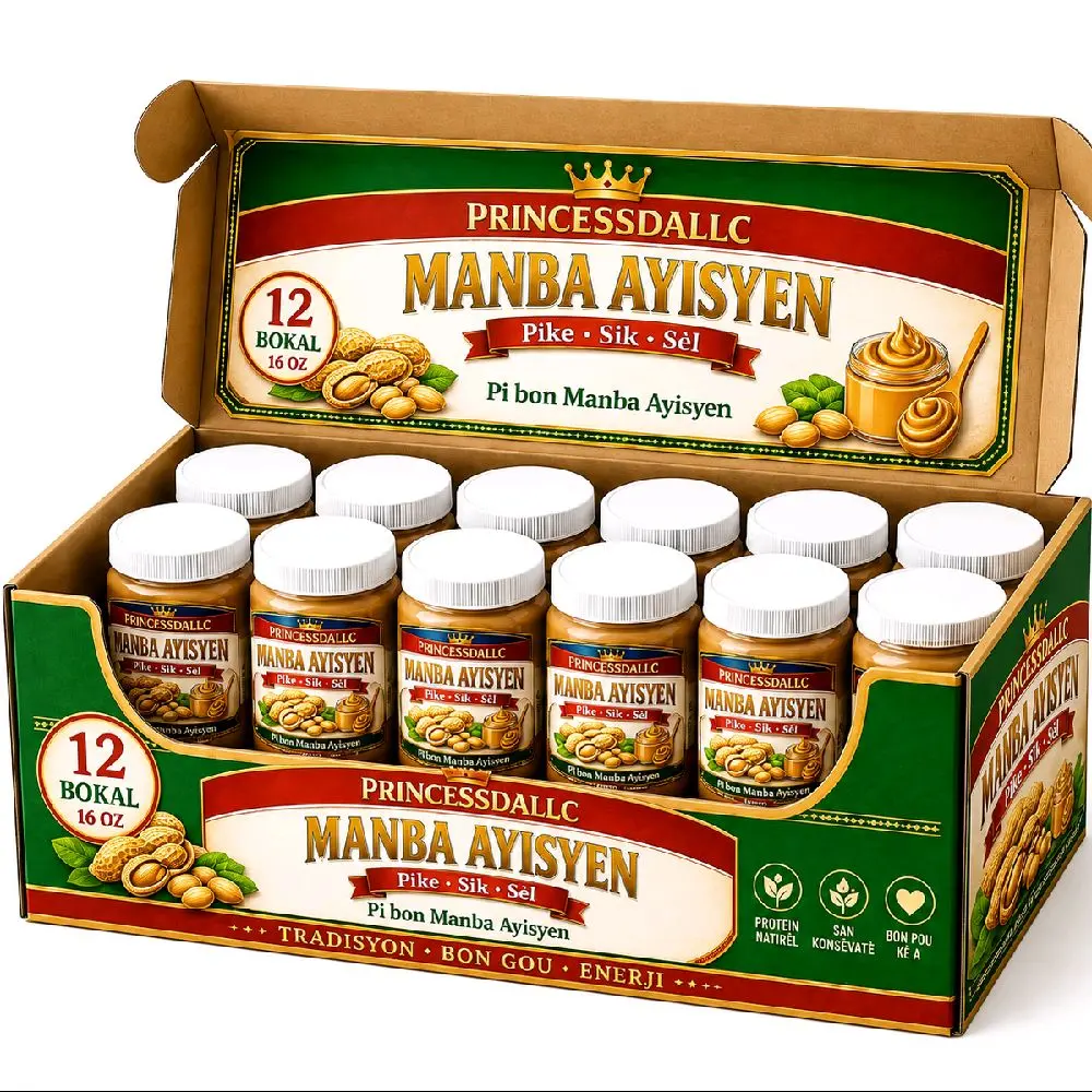 Haitian Peanut Butter 12- Pack Peanut butter Bon Manba Lakay Haitian Peanut Butter 12- Pack Peanut butter Bon Manba Lakay