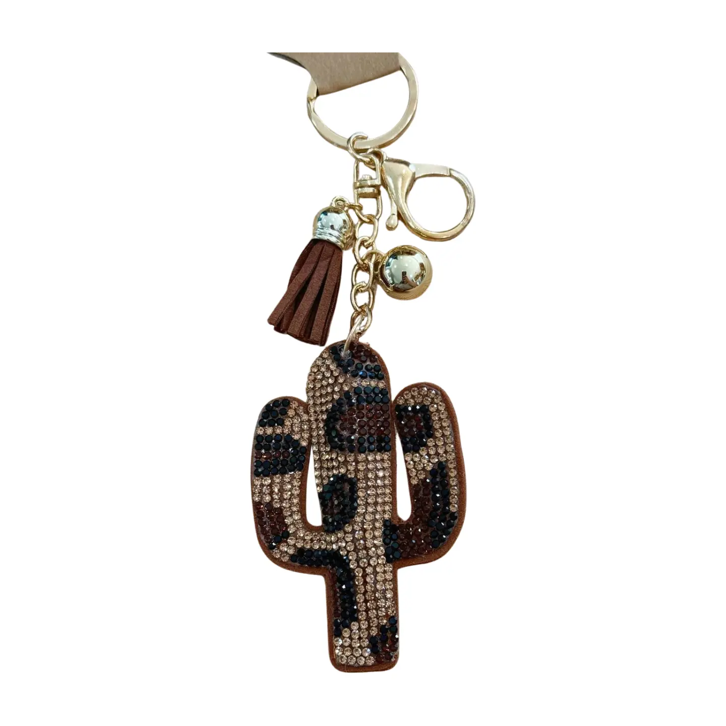 Brown Leopard Cactus, Gold Hardware