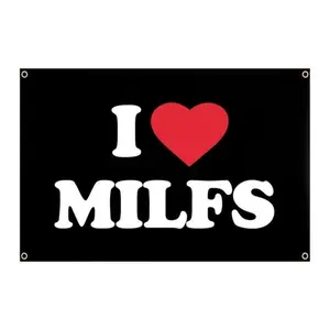 I LOVE MILFS FLAG tapestry 3x5 feet Interior decoration banner tapestry Wall Backdrop