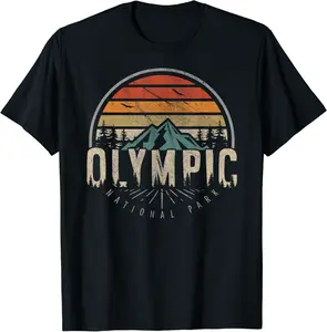 Retro Olympic National Park US Vintage Olympic T-Shirt - Logantre Shop 74B0CHTV45RB