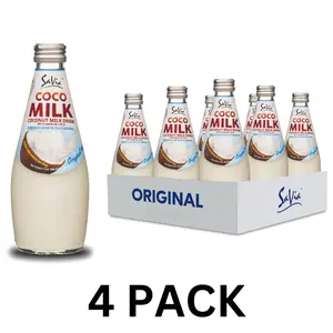 Savia Coconut Milk Drink - 4 Pack, Quality Coconut Pulp, Vegetarian, Gluten-Free, Made with Real Coconut Pulp, Delicious & Refreshing - Dairy Free