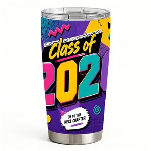 20oz Class of 2026 Dream Big Work Hard Stay Rad Stainless Steel Tumbler， Tumbler with Lid Double Wall Vacuum Insulated Travel Mug， Coffee Cups With Lids， Perfect Gifts For Birthday Holidays