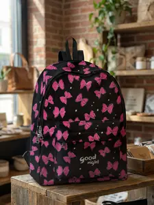 Butterfly Knot Printed Shoulder Bag, Casual Printed Backpack, Fun Design, Fashionable Look, Spacious Storage, Ideal for School, Travel, Business Trips