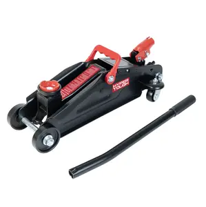 Hyper Tough T82011W 2 Ton Trolley Jack, Black Hydraulic Floor Jack for Sedans and Coupes, Heavy Duty Steel Construction with Smooth Rolling Wheels for Tire Changes, Vehicle Maintenance and Garage Repairs