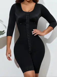Women's Long Sleeve Body Shaper Bodysuit, Strong Abdominal Control & Hip Lifting Postpartum Waist Cincher, Slimming Underwear for Women