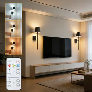 2-Pack Rechargeable Wall Light Bulbs RGB LED Touch Control Low Voltage Decorative Lighting Dimmable Wall Lamp for Living Room Bedroom Stairs Corridor