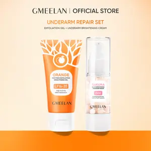 【SALE】GMEELAN 2pcs Skincare Set With Orange Enzymes Exfoliating Gel 50G Sakura Gluta Underarm Cream 30G