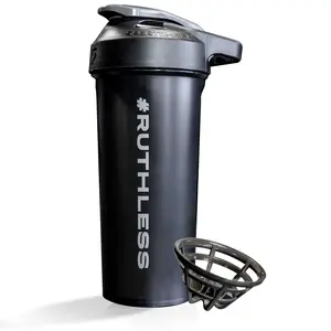 #RUTHELESS Shaker Bottle, Great for Pre Workout, and Protein Drink, Pro Blend Technology, 100% leak Free, 27-Ounce, Made in The USA.