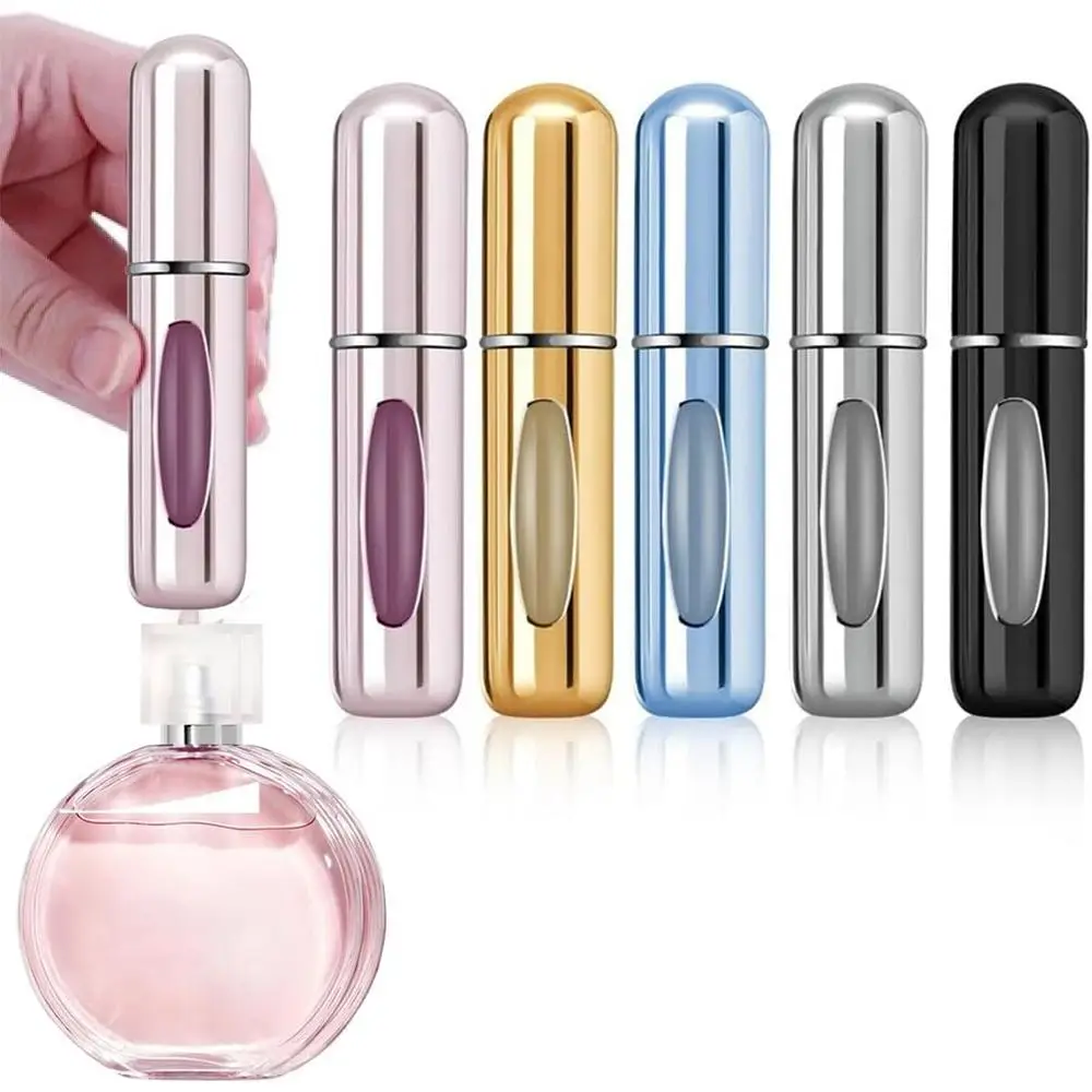 2024 Outdoor Refillable Perfume Atomizer Bottle, 5 Counts Portable 5ml Mini Empty Perfume Spray Bottle, Pump Perfume Dispenser for Home & Outdoor Trav