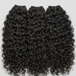 Burmese Curly Human Hair Weave, Natural Texture, Versatile for Women's Hair Styling