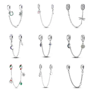 SECURE AND ELEGANT: MULA 925 silver-plated Safety Chain - Fashionable Theme Clasp for Bracelet and Necklace, Perfectly Compatible with Pandora, Best Gift for Girls and Women